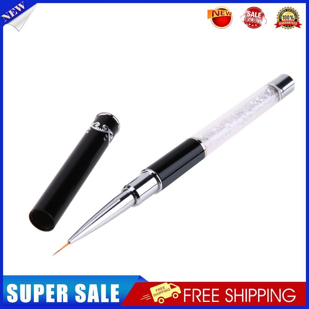 Nail Art Painting Brush Pen Rhinestone Crystal Acrylic Handle Carving Liner