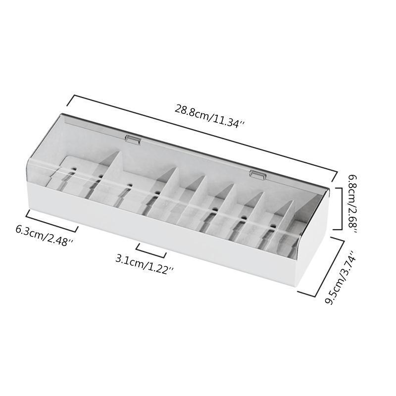 Charge Cable Storage Box with Transparent Lid Plastic Earphone USB SD Card