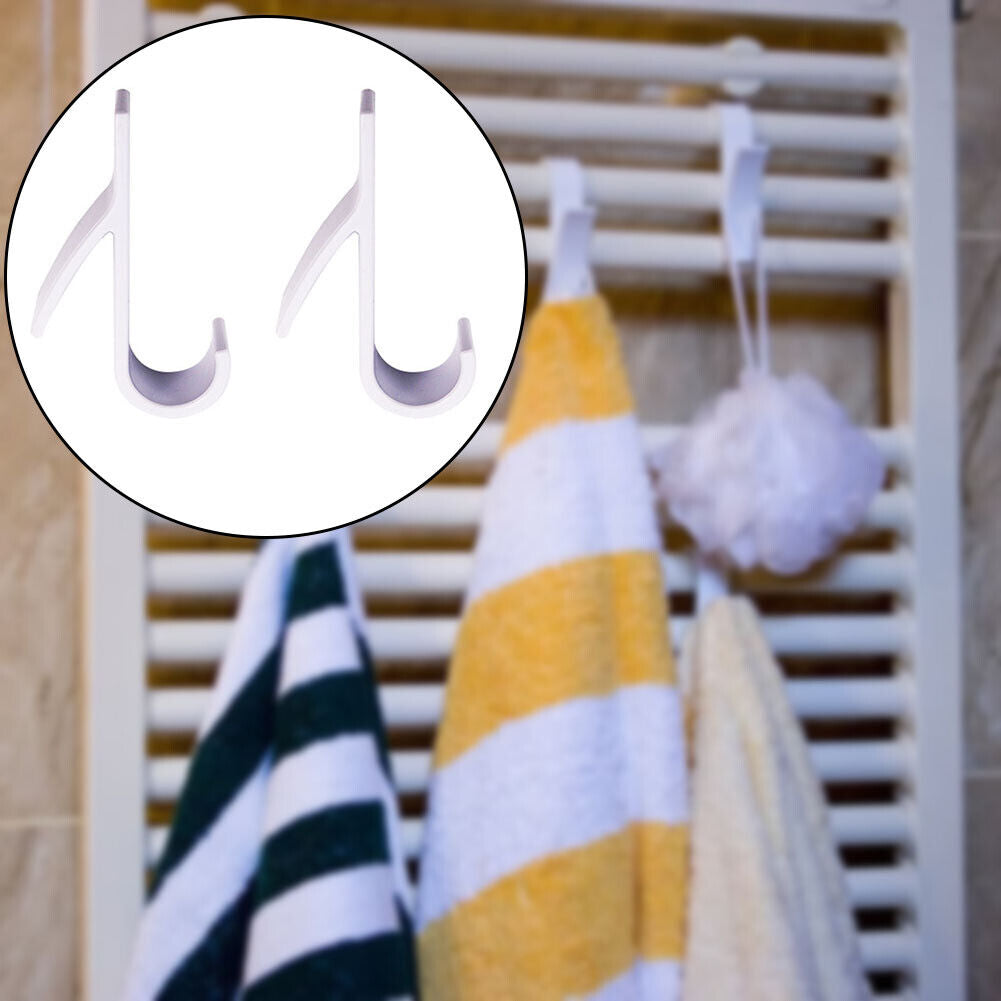 2pcs Hanger for Heated Towel Radiator Rail Bath Hook Drying Rack Holder