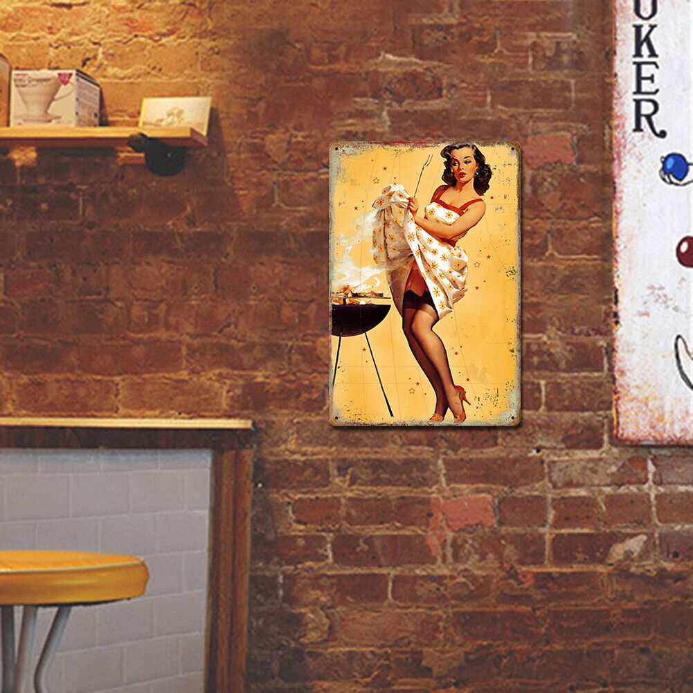 Rust Free UV Protected Metal Women Sign Bar Wall Home Poster (9222 (3))