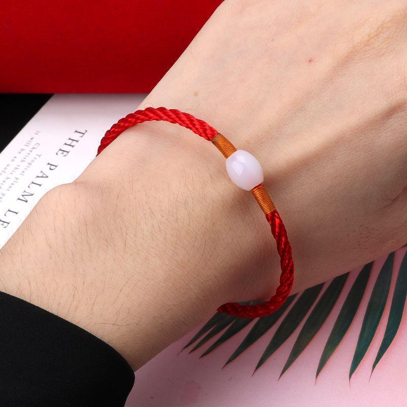 Good Luck Red String Bracelet Transfer Beads Bracelets Gift for Families Friends