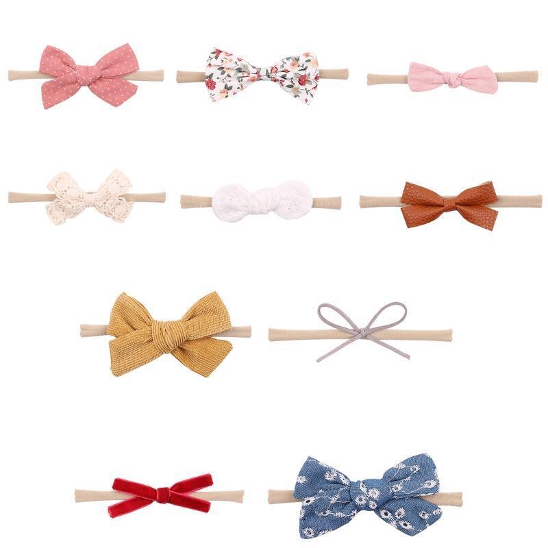Floral Bowknot Hairband Velvet Bowknot Headband Baby Girl Toddler Headbands