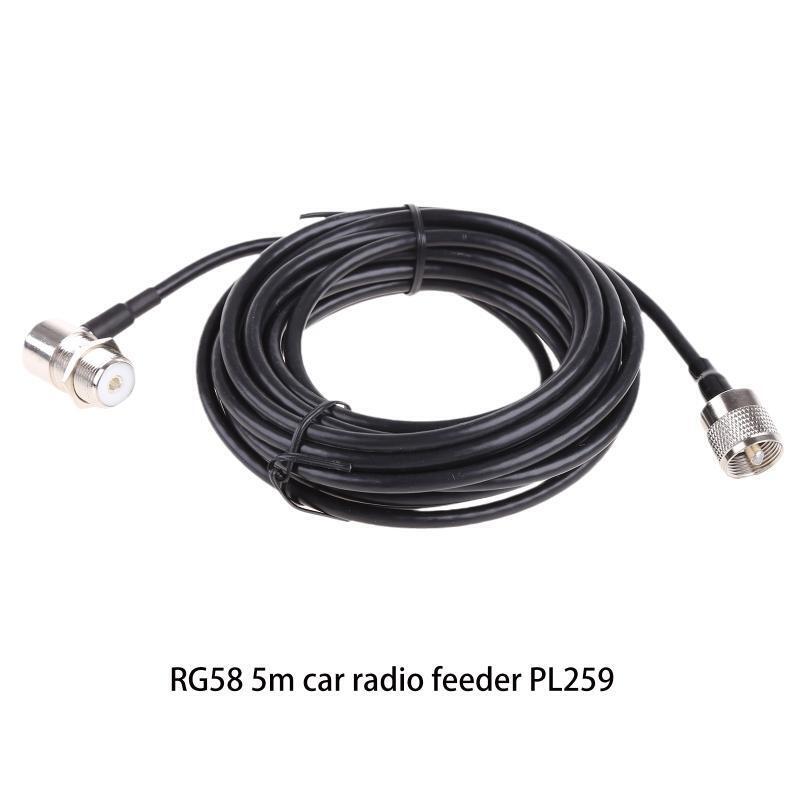 PL-259 Male to SO-239 Female Connectors with RG58 Coax Cable for Mobile Radio