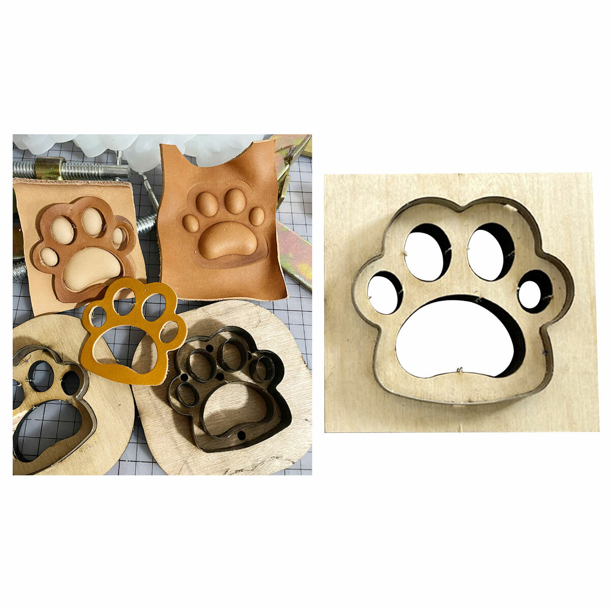 Dog paw Leather Cutting Dies Punch Blades Mold, Cutter Template Tool-Mould Craft