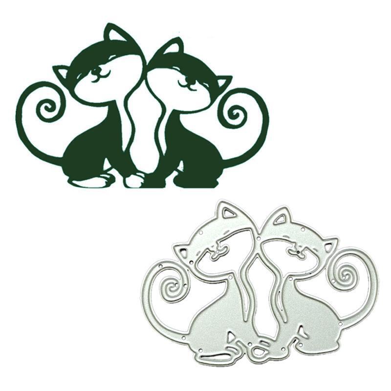 Cats Metal Cutting Dies Scrapbooking Stencil Die Cuts Card Embossing DIY Photo