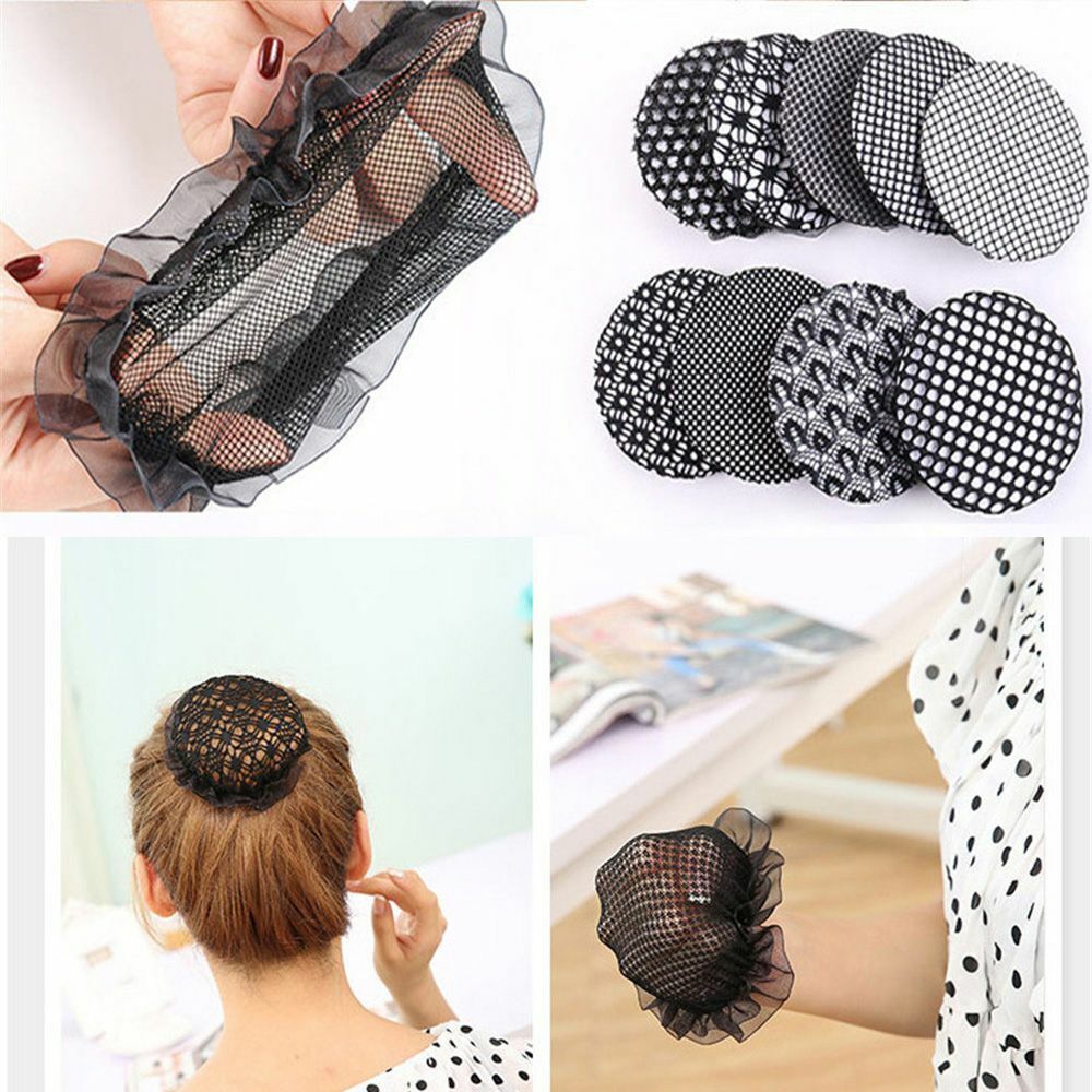 Fashion Elastic Lace Edge Ballet Snood Bun Cover Wig Net Invisible Hair Nets