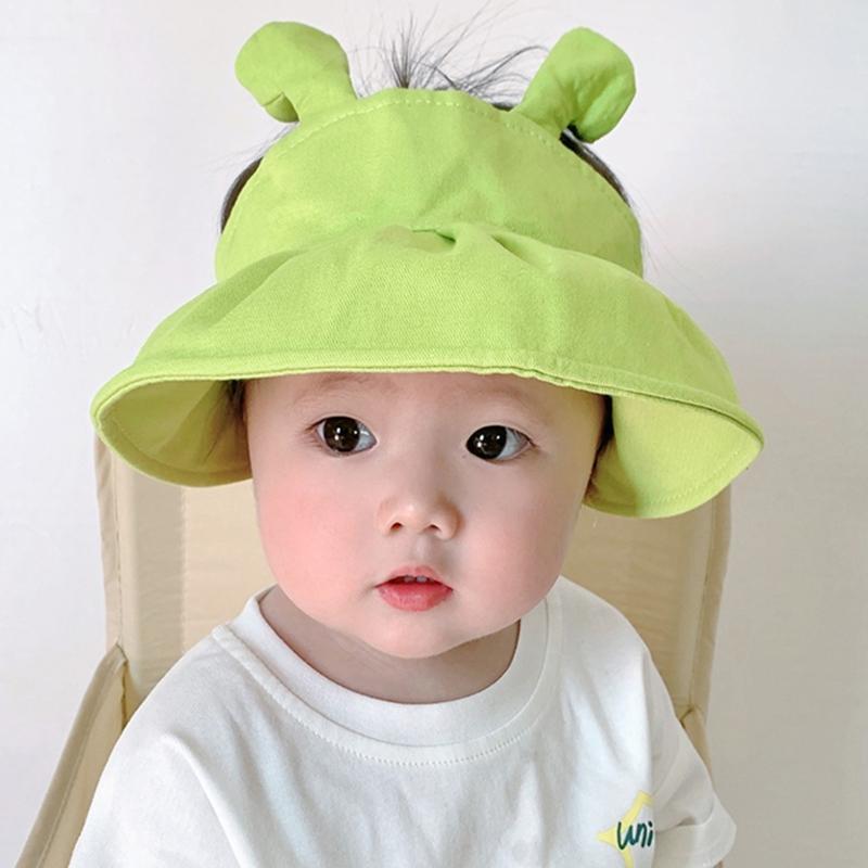 1-3YSummer Baby Bucket Hat Toddler Visor Hat Sun Hat Kid Wide Brim Sunscreen Cap