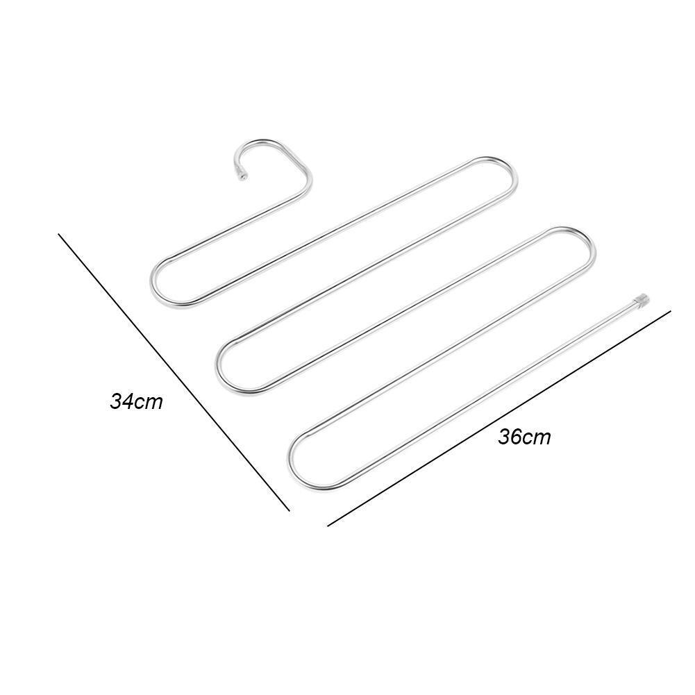 Stainless Steel Pants Trousers Hanger Clothes Rack Closet Holder Organizer