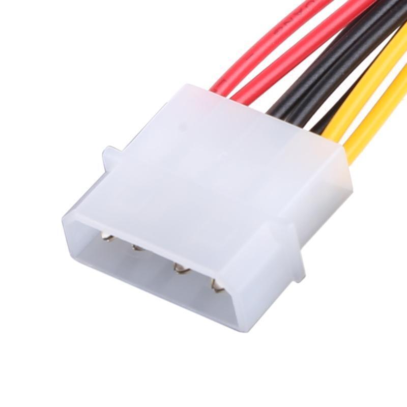 4 Pin IDE Molex to 2 Serial Sata Hard Drive Power Supply 4P Sata Extension Cable