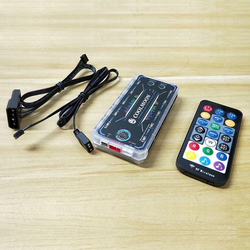 COOLMOON Computer Box Fan Intelligence Music Controller Remote Control 12V 10A