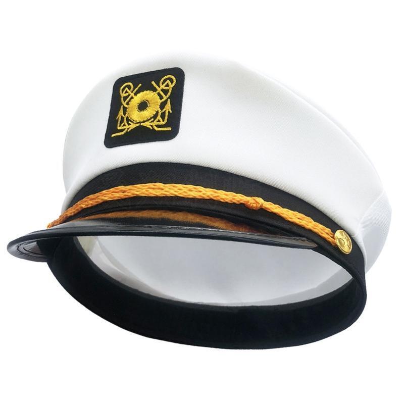 Adjustable Yacht Captain Hat Sailor Captain Costume Navy Marine Hat Sailor Cap