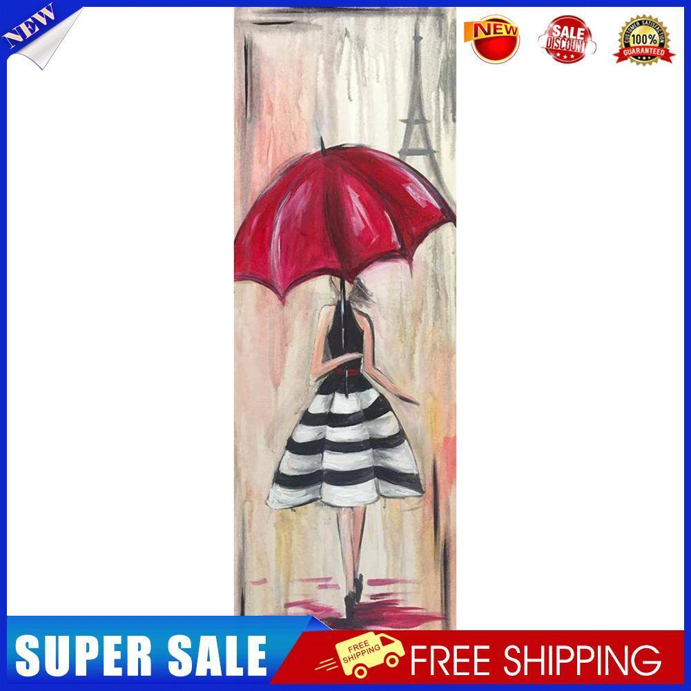 Girl with Umbrella 5D DIY Full Round Drill Diamond Painting Mosaic Wall Art