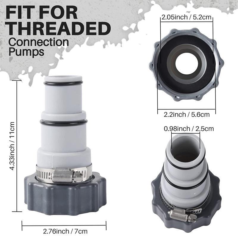 Hose Adapter Replace for Above Grounds Swimming Pool 1.25''-1.5'' Hose Adapter