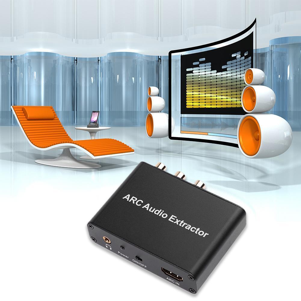 HDMI-compatible ARC Audio Extractor Converter Adapter for Optical Fiber Coa