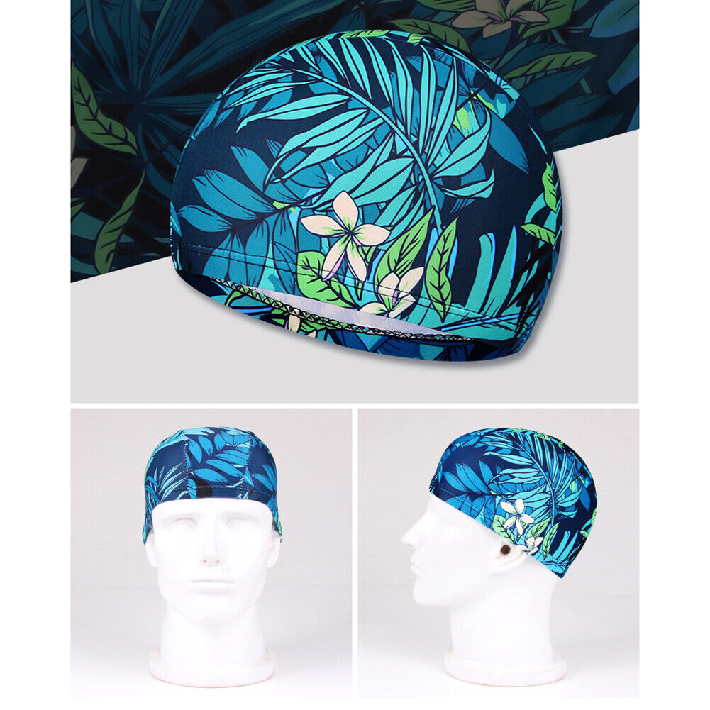 Swimming Caps Women Men Waterproof Ear Hair Protection Swim Hat (Green)