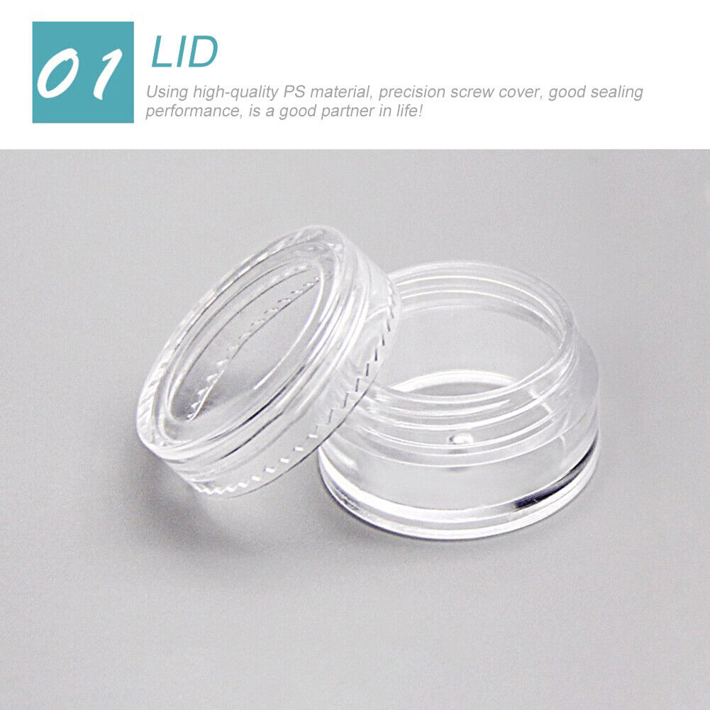 3g Empty Jewelry Bead Box Make Up Cosmetic Round Sample Bottles Jars Pots