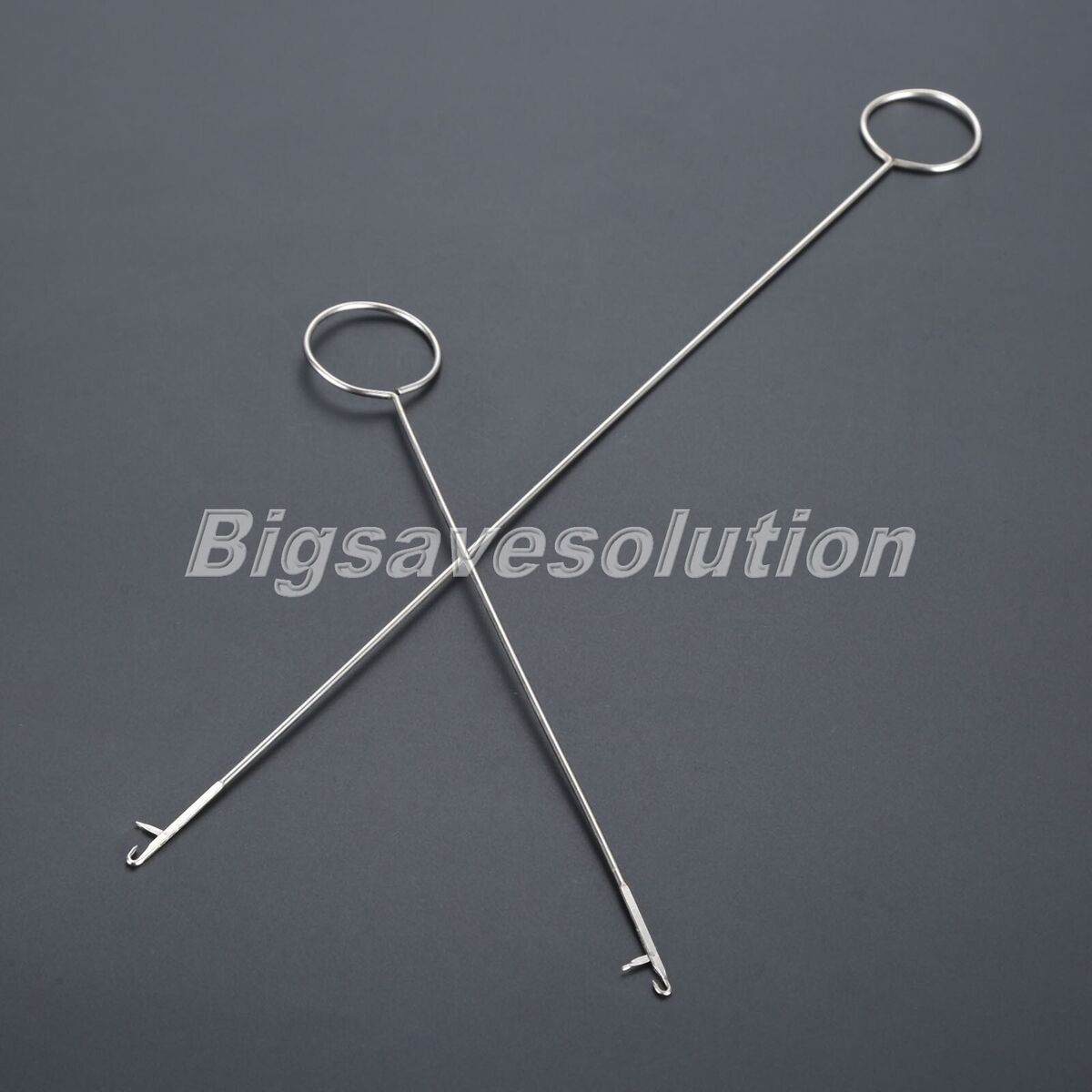 2Pcs/Set Stainless Steel Sewing Loop Turner Hoop 2 Sizes DIY Craft Tool Useful