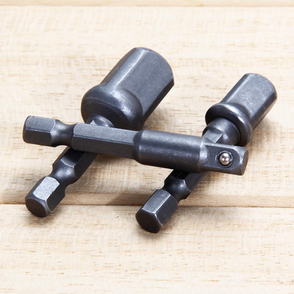 3pcs Sleeve Adapter Set Steel Square Head Ball Hex Shank Post Conversion