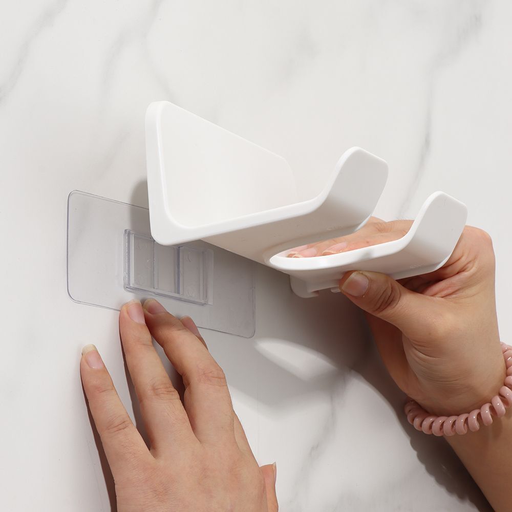 Plastic Home Storage Shelf Hairdryer Hook Storage Rack Hair Dryer Holder