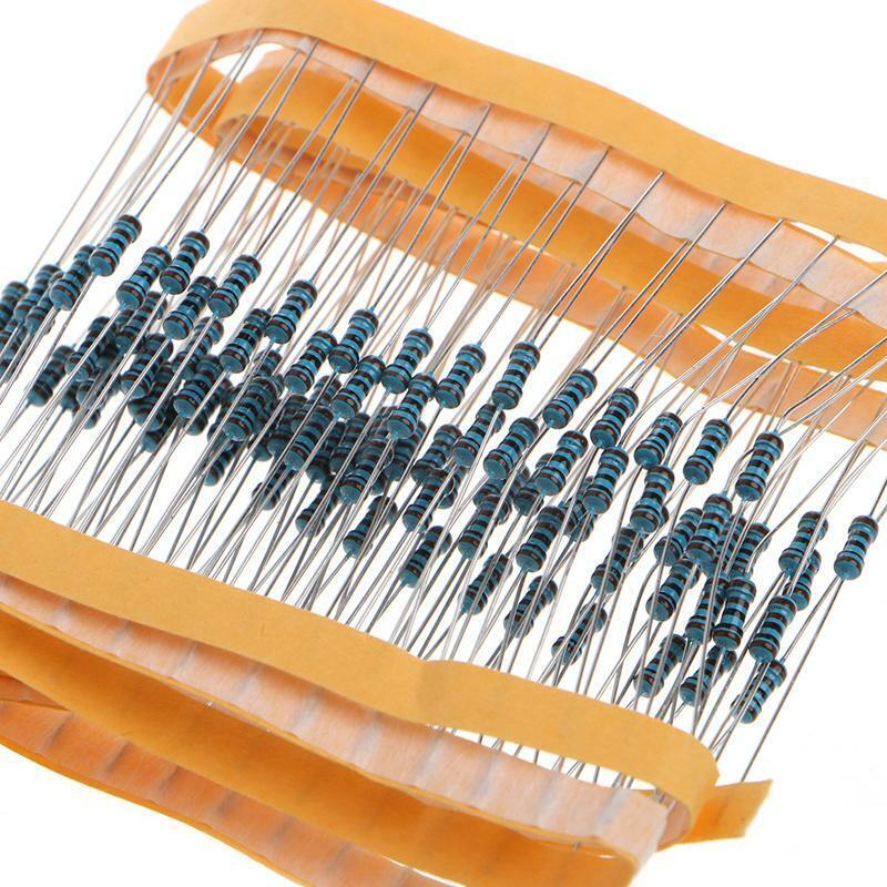 100 Pcs 1k ohm 1/4W Metal Film Resistor 1kohm 0.25W 1% For Arduino