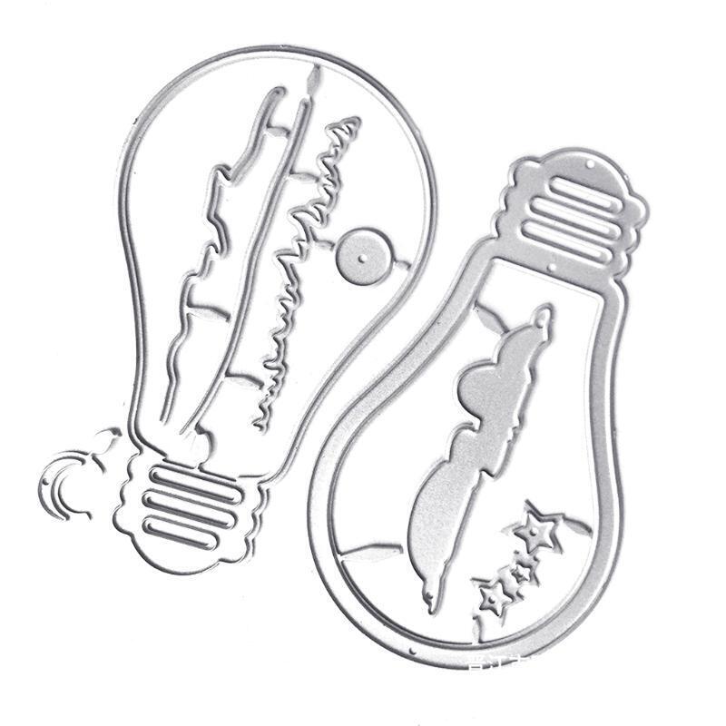Bulb Drift Bottle Metal Cutting Dies Stencil DIY Scrapbooking Album Paper Card