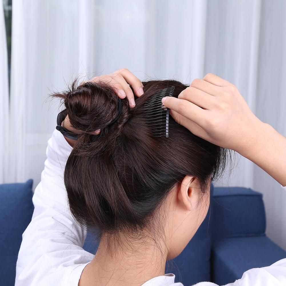 5pcs Fork Comb Fine Tooth Wedding Decoration Bride Hair Accessory (Black)