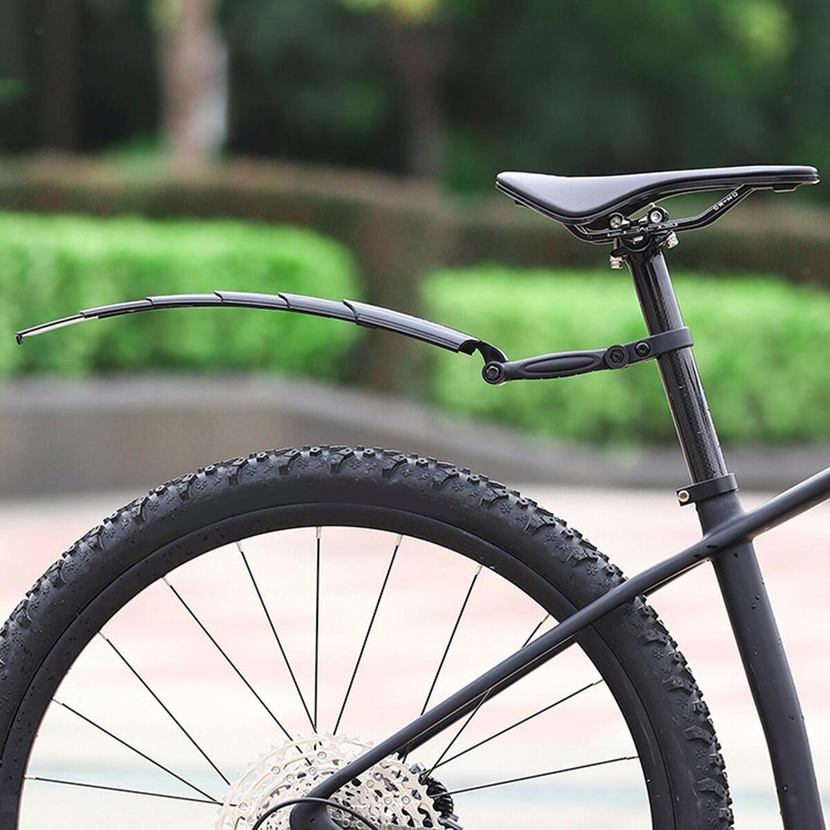 Bike Mudguard Front Rear Cycling Mud Guard Folding for Folding Bike Black