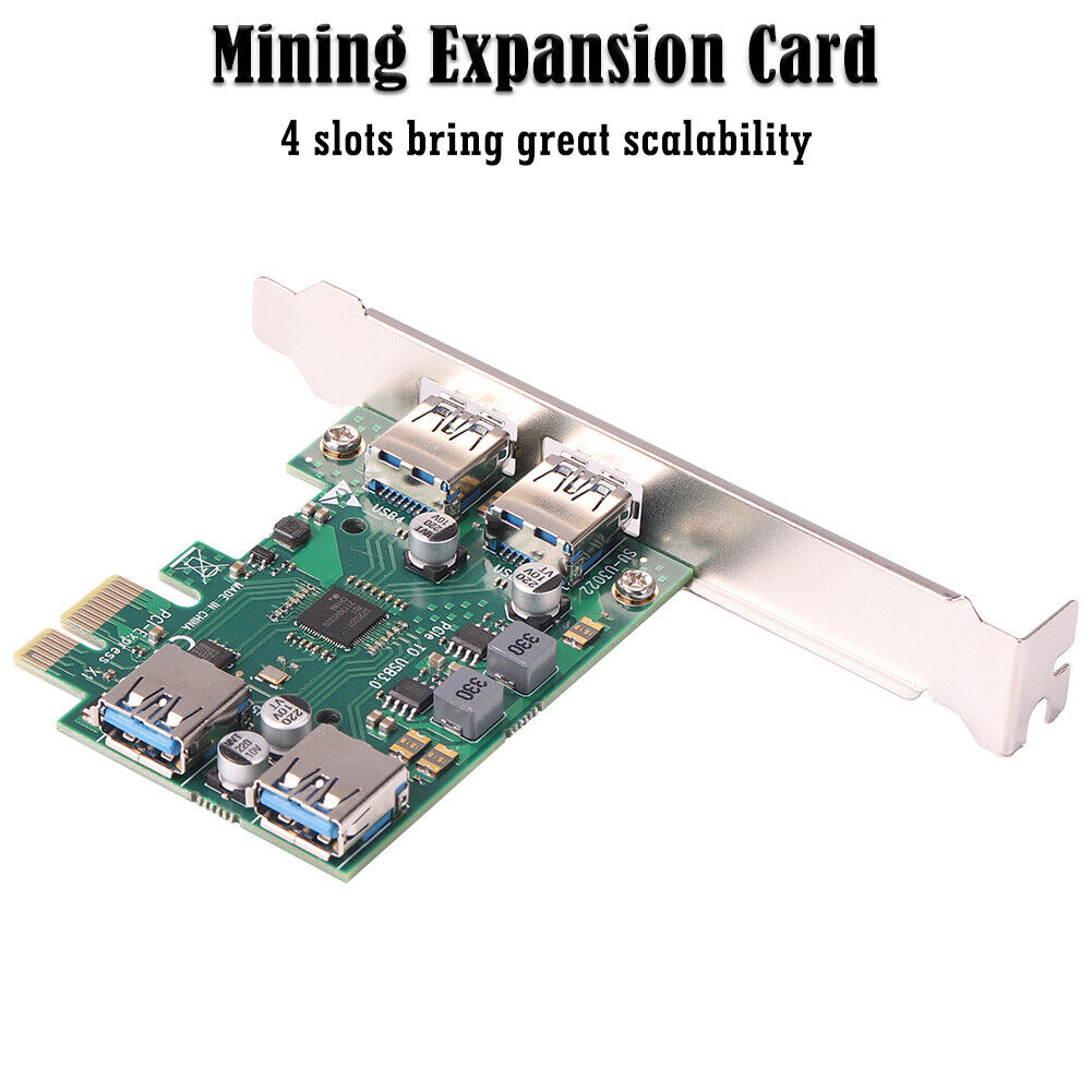 PCI-Express 1X to USB 3.0 Adapter PC Case Connect USB PCI-E 1 to 4 Riser