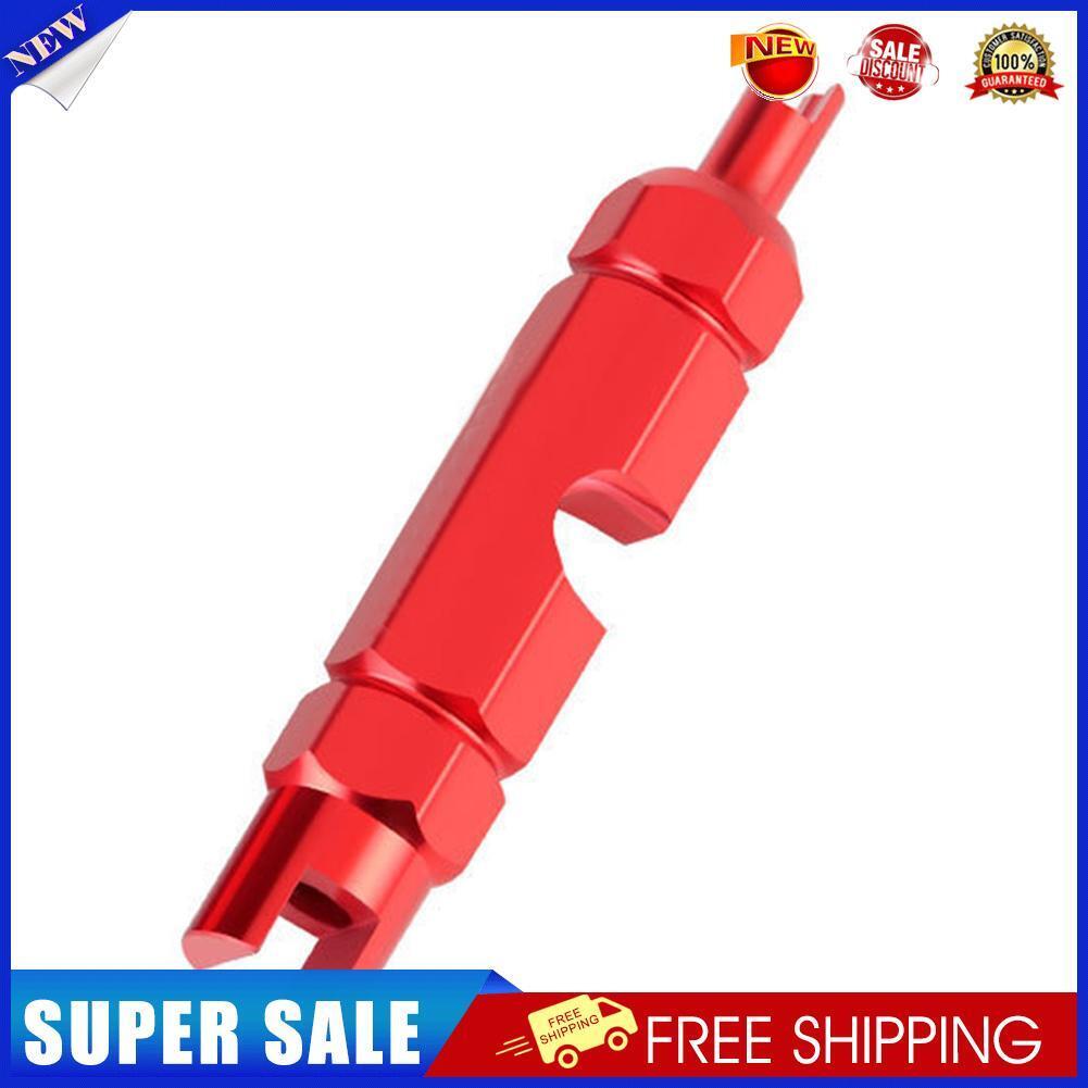 Bicycle Tire Air Nozzle Wrench Valve Core Disassembly Tube Tools (Red)