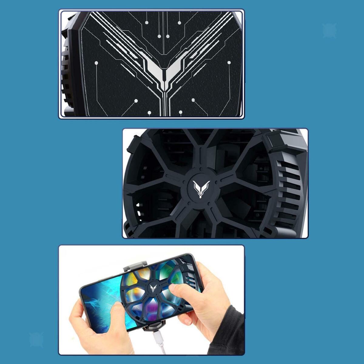 Cell Phones Cooler RGB Cooling Fan for  Gaming Watch Videos