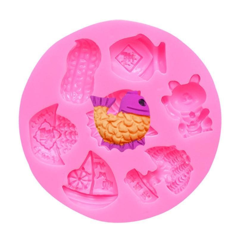 Fish Peanut Shape Food-Grade Silicone Party Cake Decoration Tool Gift for Baking