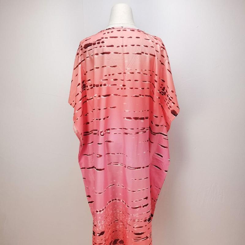 Stylish Plus Size Beach Caftan Dress Loose Bikini Cover Up Maxi Dress Women Lady