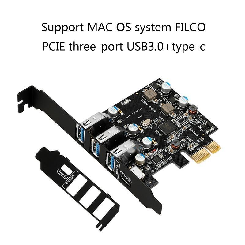4-Port PCI-E to USB3.0 Type C Computer Expansion Card Pcie Usb Adapter  FL1100