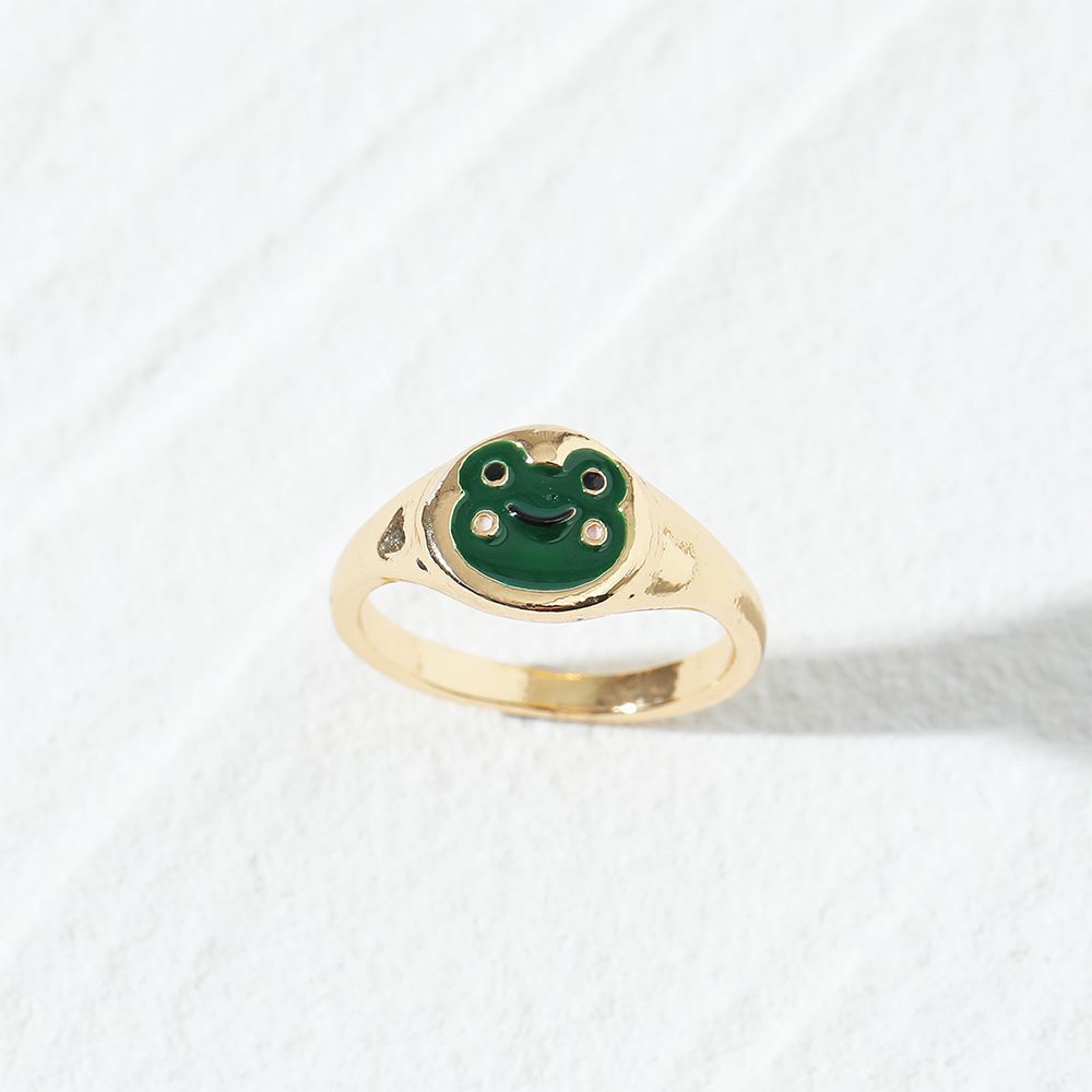 Fashion Cute Fairy Tale Simplicity Frog Cartoon Animals Tail Ring Joint Ring