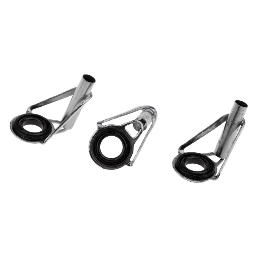 80Pcs Fishing Rod Guides Eye Ring DIY Parts Rod Building Repair Kits 1#-10#