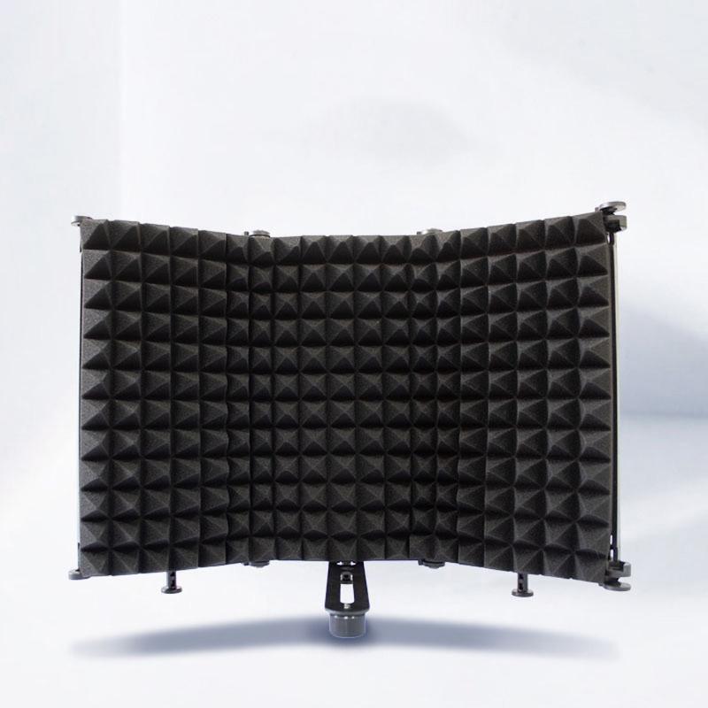 3 Panels Microphone Isolation Shield Mic Sound Absorbing Foam Reflector