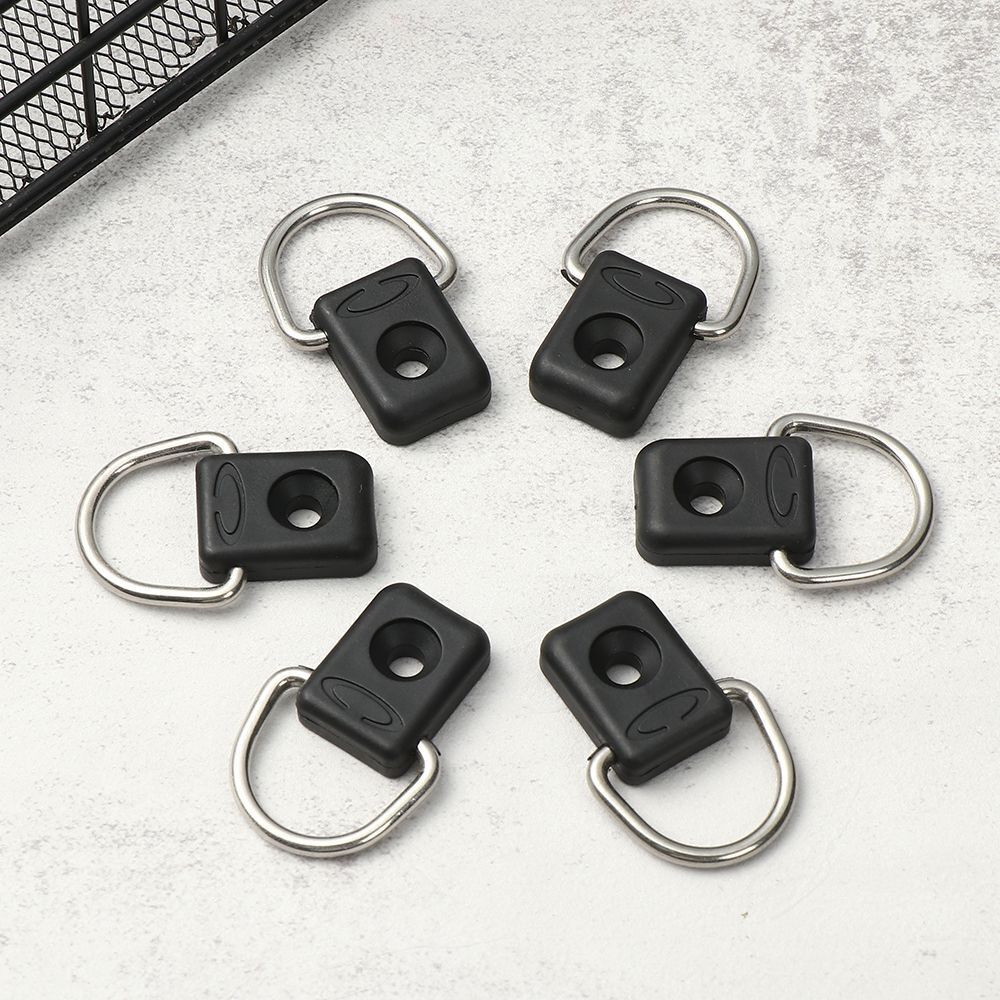 Kit Outdoor Black Kayak D Ring Rowing Boats Parts Canoe D-Buckle Rope Buckle