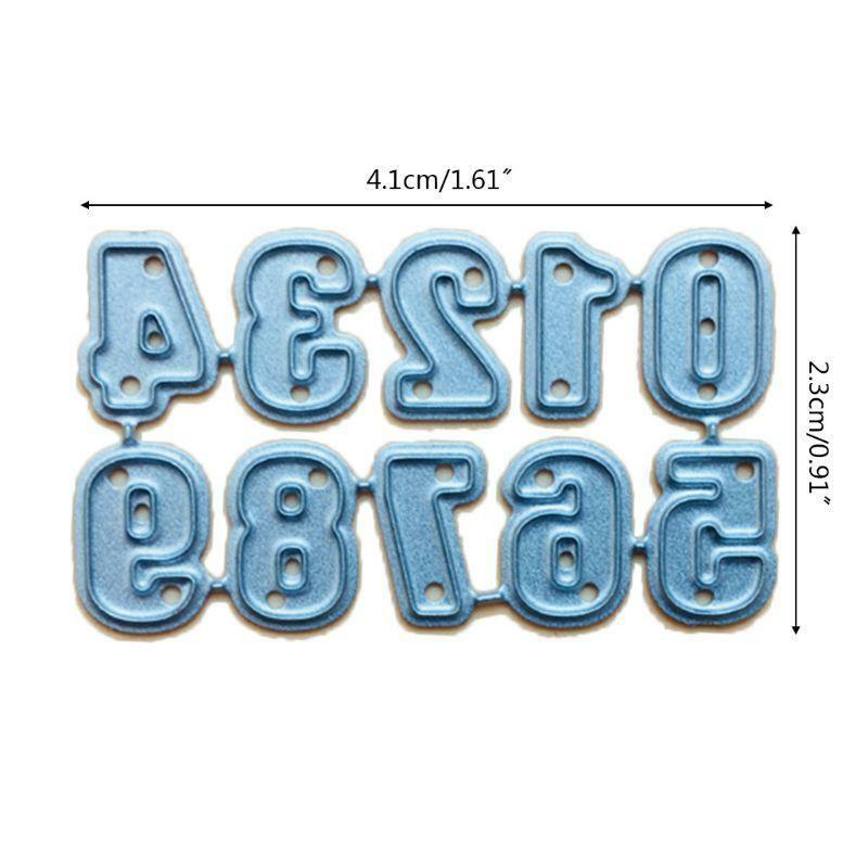 Numbers Metal Cutting Dies Stencil Scrapbooking DIY Album Stamp Paper Emboss