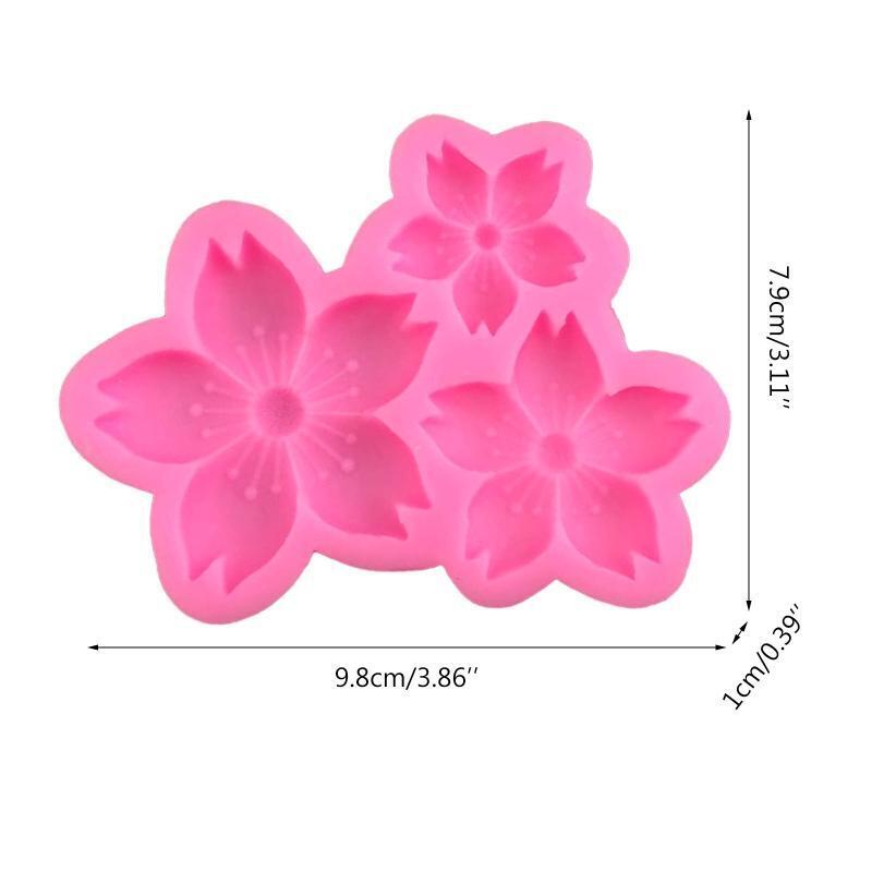 Cherry Flower Shape Silicone Chocolate Moulds Baking Molds Fondant Cake Decors