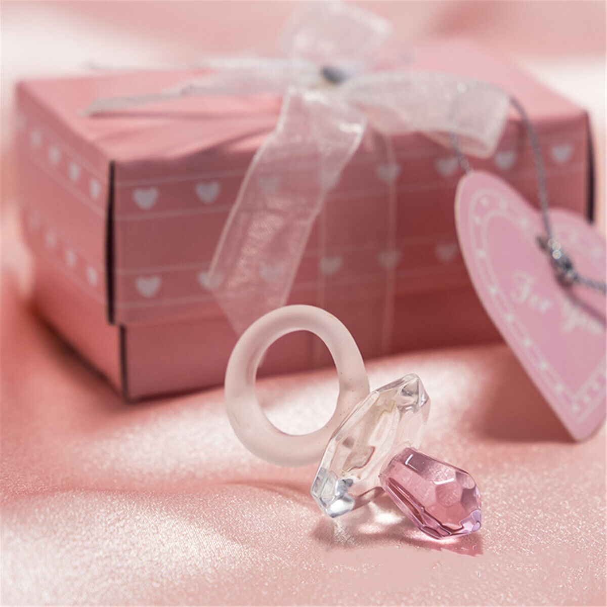 Crystal Pacifier Girl Boy Baby Shower Christening Wedding Party Favor Gift Dummy