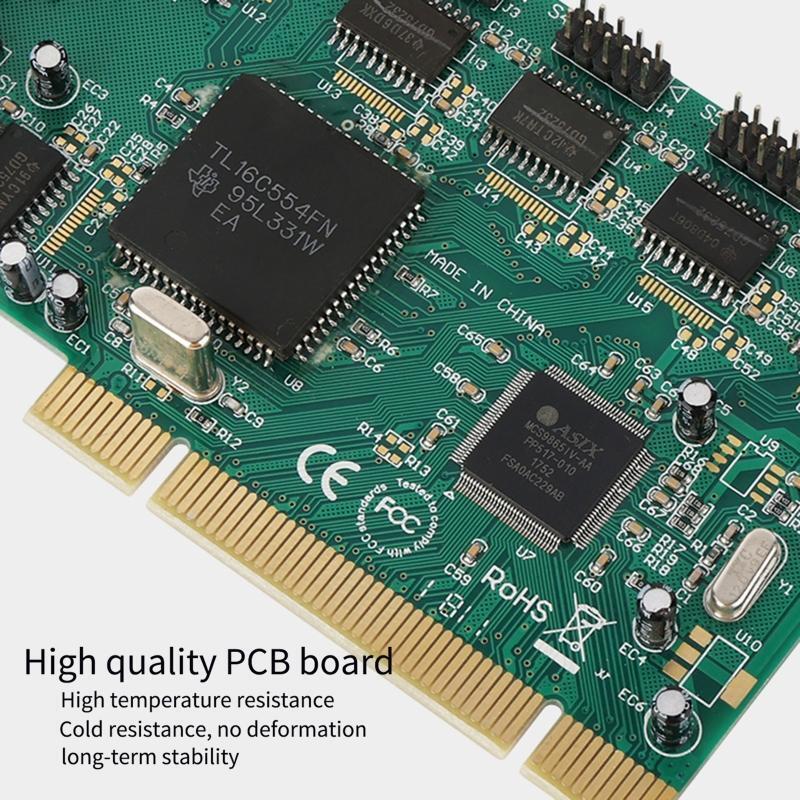 PCI to 6 Port RS232 Expansion Card TL16C554FN + MCS9865 Dual Chips COM-Port PCI