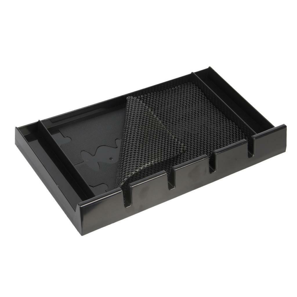 Barber  Clipper Tray w/ Silicone Pad Organizer Stand Rack Black