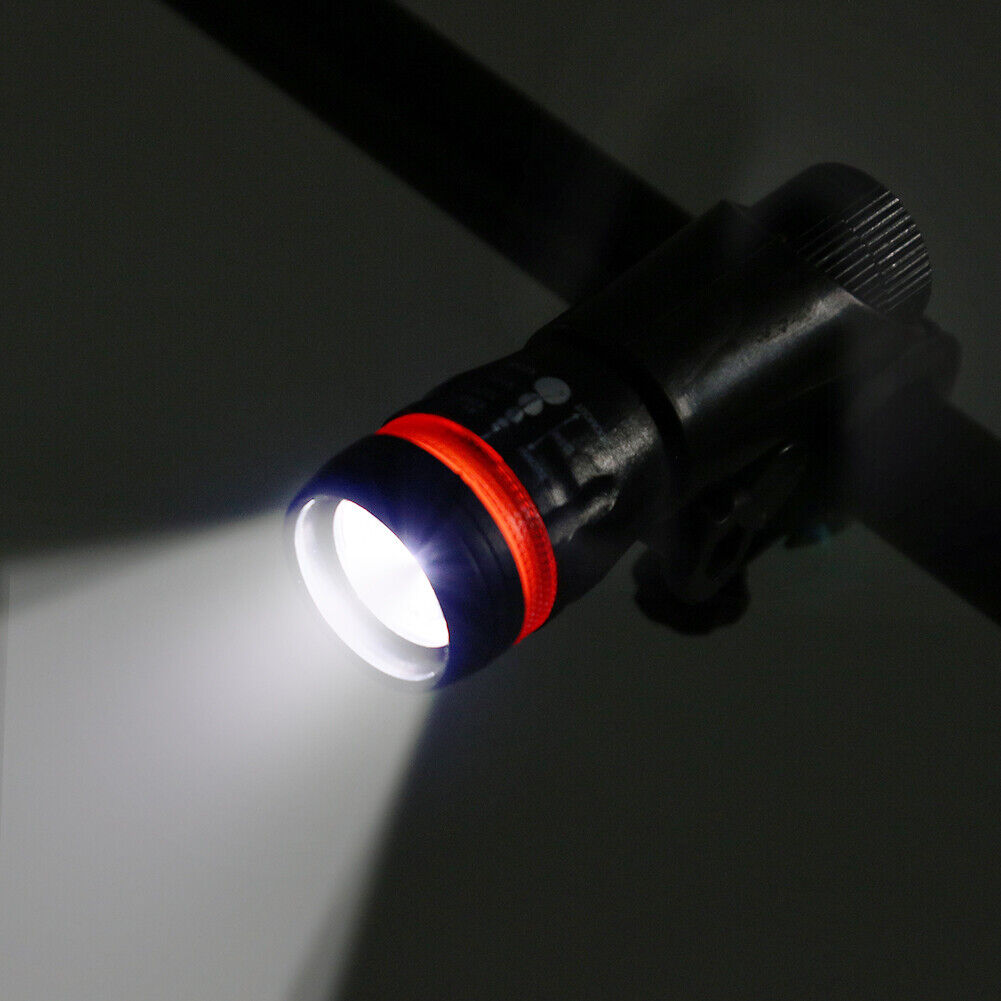 2pcs Zoom 3W LED MTB Bike Warning Flashlight Waterproof Taillight Headlight