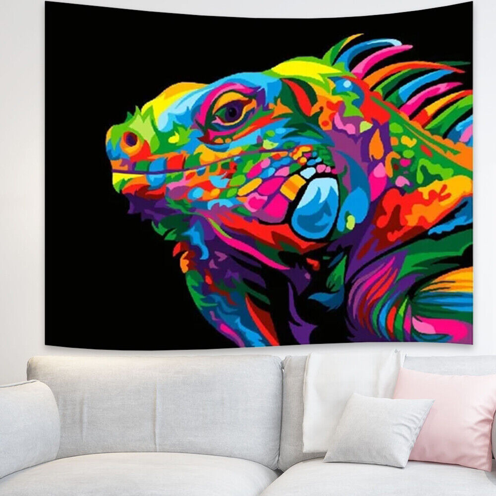 Psychedelic Fish Woven Tapestry Wall Hanging Hippie Tapestries (100x75cm)