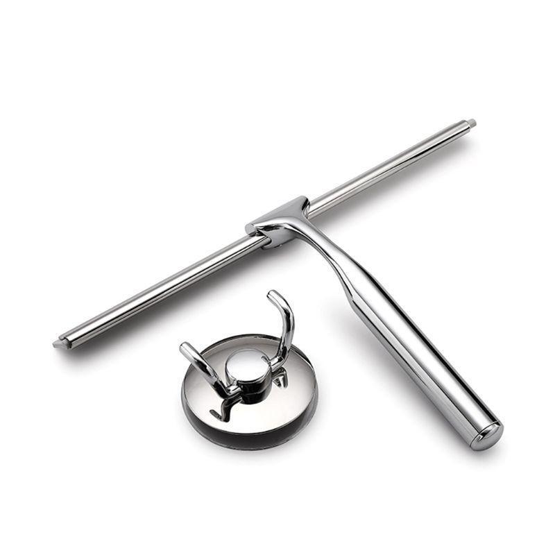 Wiper with Suction Hook Shower Glass Door Squeegee Stainless Steel Glass Window