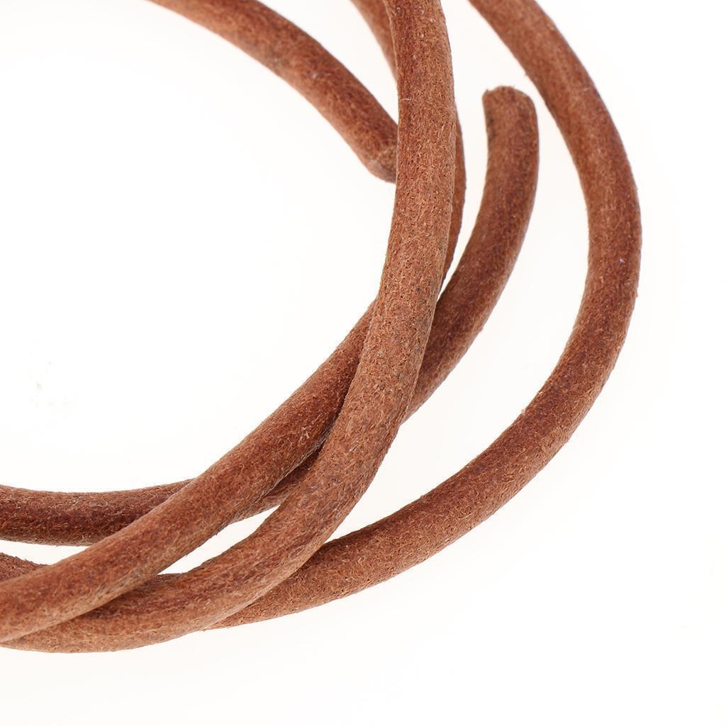 1m Round Leather Rope String Jewelry Findings Necklace Bracelets Thread 5mm