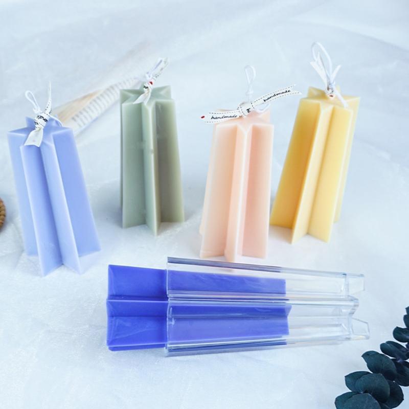 Six-pointed Star Tower Candle Mold Handmade Plastic Aromatherapy Candle Making
