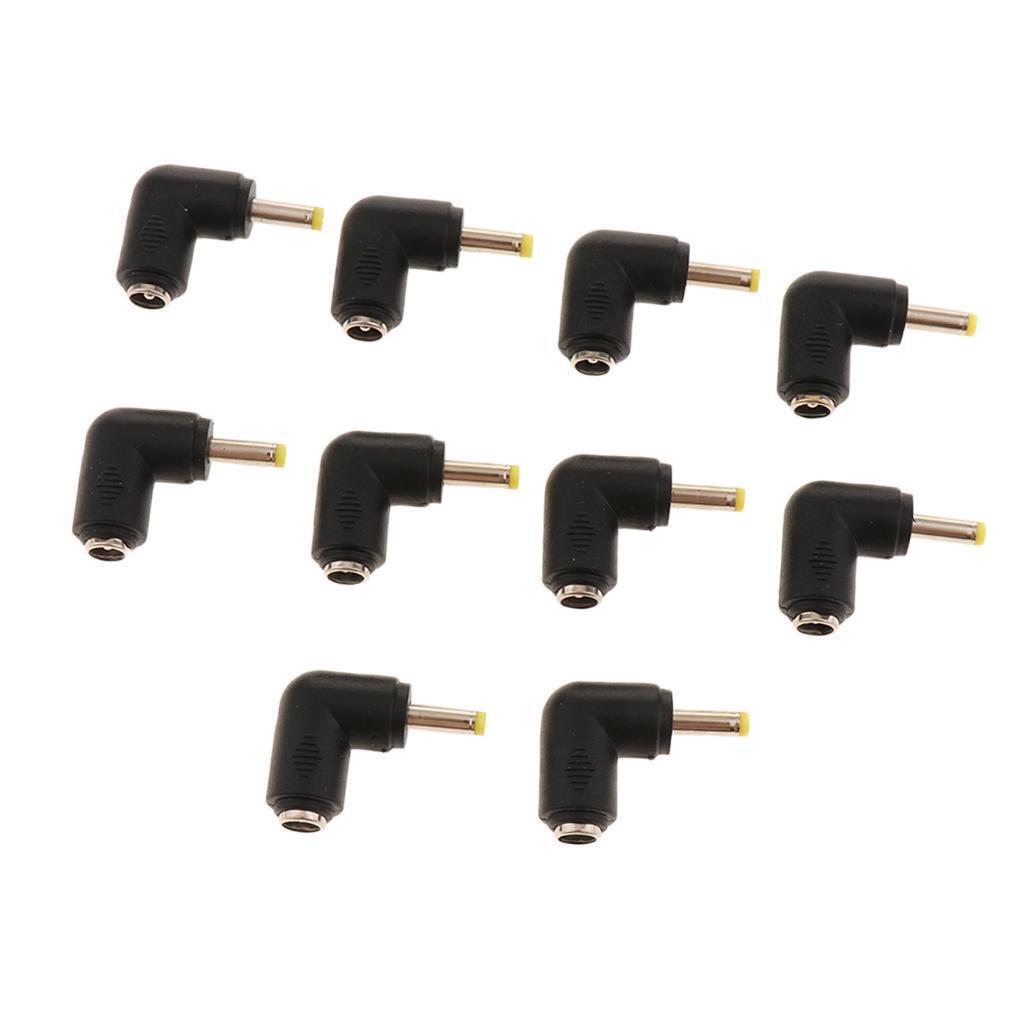 10 Pieces Right Angle Adapter Replacement Part, Male to Female Terminal Power