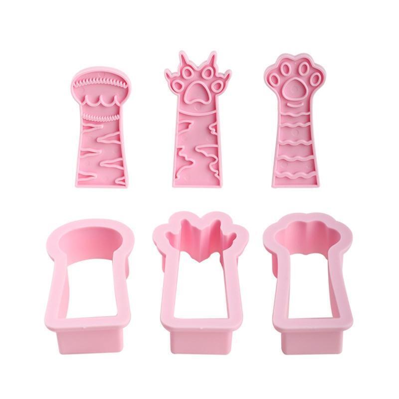 Food Grade Silicone Molds Smooth Animals Paw Cookie Mold Cute Cartoon Molds