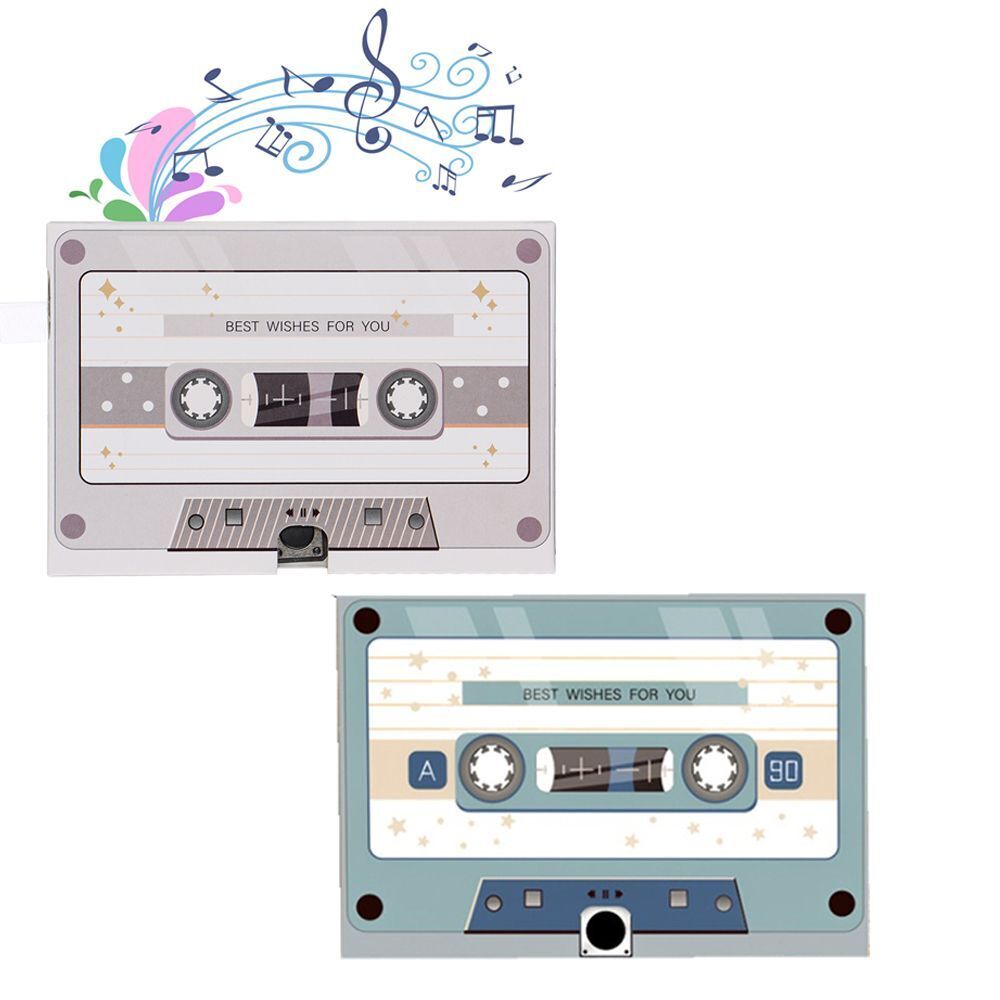 Audio Cards Recordable Greeting Card Personalized DIY Greeting Cassette Tape